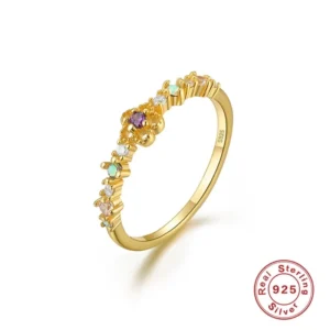 Anillo de flor ovalada cuadrada - N6 -18K