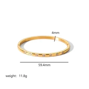 Brazalete con incrustaciones de circonio 18K