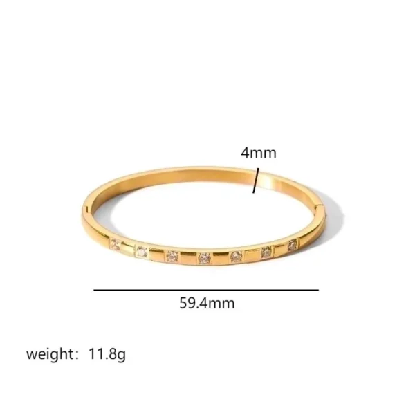 Brazalete con incrustaciones de circonio 18K