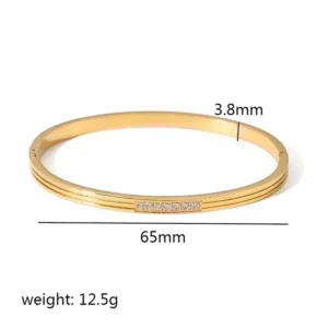 Brazalete con incrustaciones de circonio 18K