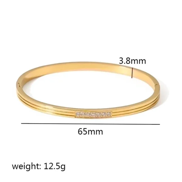 Brazalete con incrustaciones de circonio 18K