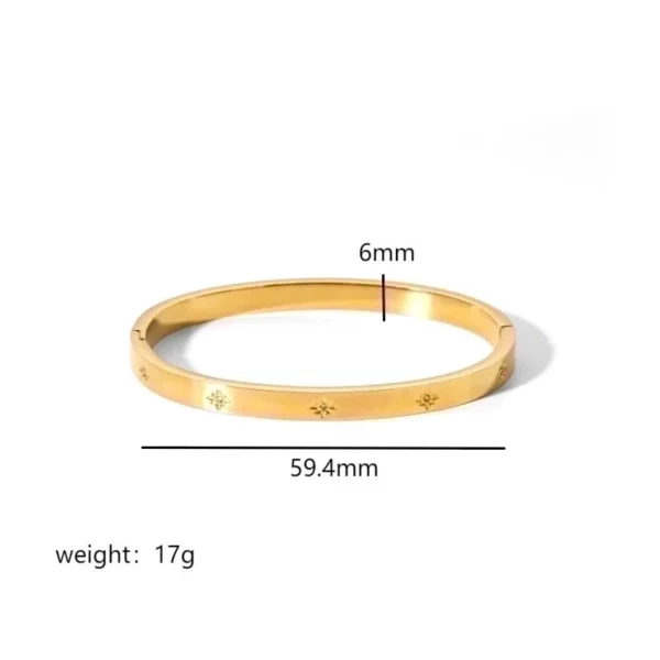 Brazalete con incrustaciones de circonio 18K