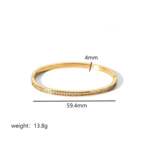 Brazalete con incrustaciones de circonio 18K