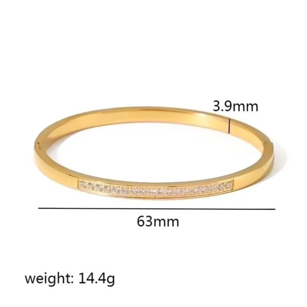 Brazalete  con incrustaciones de circonio 18K
