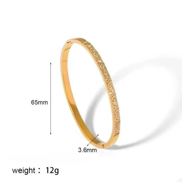 Brazalete con incrustaciones de circonio 18K