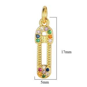 Dije de joyería alfiler 18K