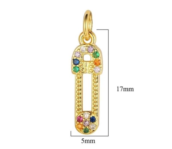 Dije de joyería alfiler 18K