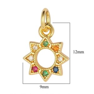 Dije de joyería de sol  18K