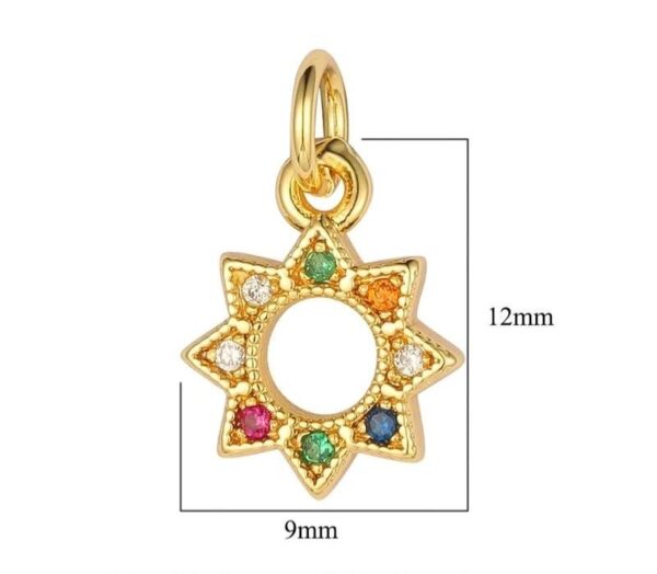Dije de joyería de sol  18K