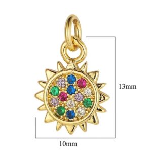 Dije de joyería de sol  18K