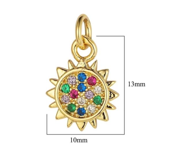Dije de joyería de sol  18K