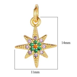 Dije de joyería de estrella  18K