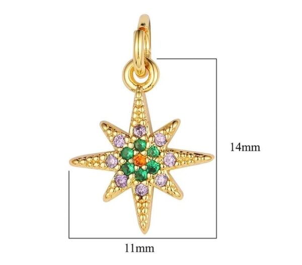 Dije de joyería de estrella  18K