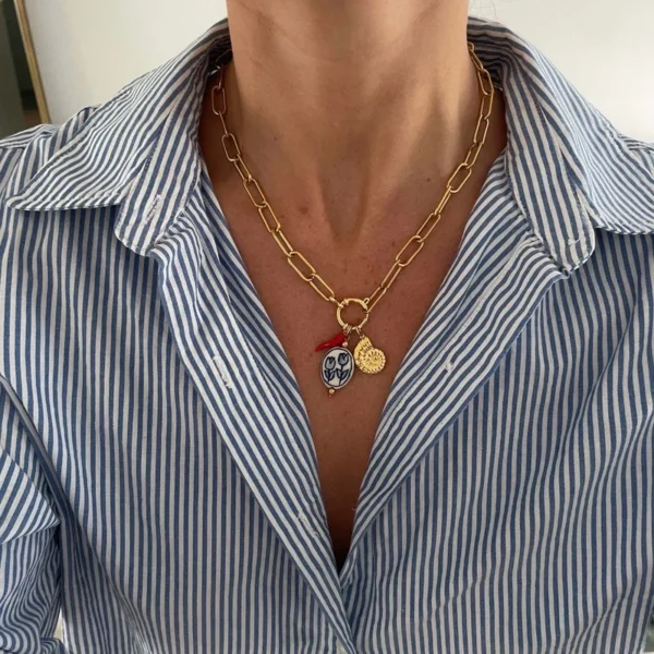 Collar con colgante de perlas 18K - Image 3