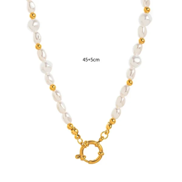 Collar con colgante de perlas 18K