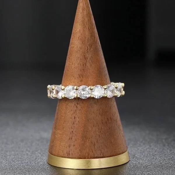 Anillo de circonita chapado en oro 18K - Image 2