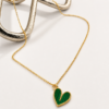 White Heart Necklace- 18K Gold Plated thumbnail 1