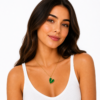 White Heart Necklace- 18K Gold Plated thumbnail 2