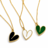 White Heart Necklace- 18K Gold Plated thumbnail 3